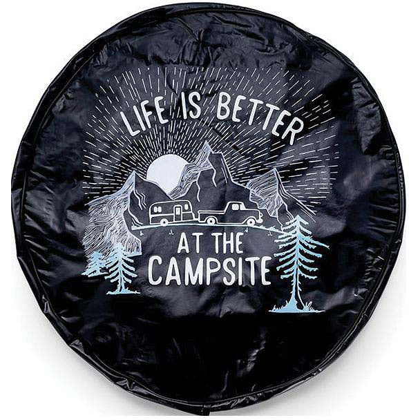 Camco 53290 Spare Tire Cover, 27", Black / RV Sunrise