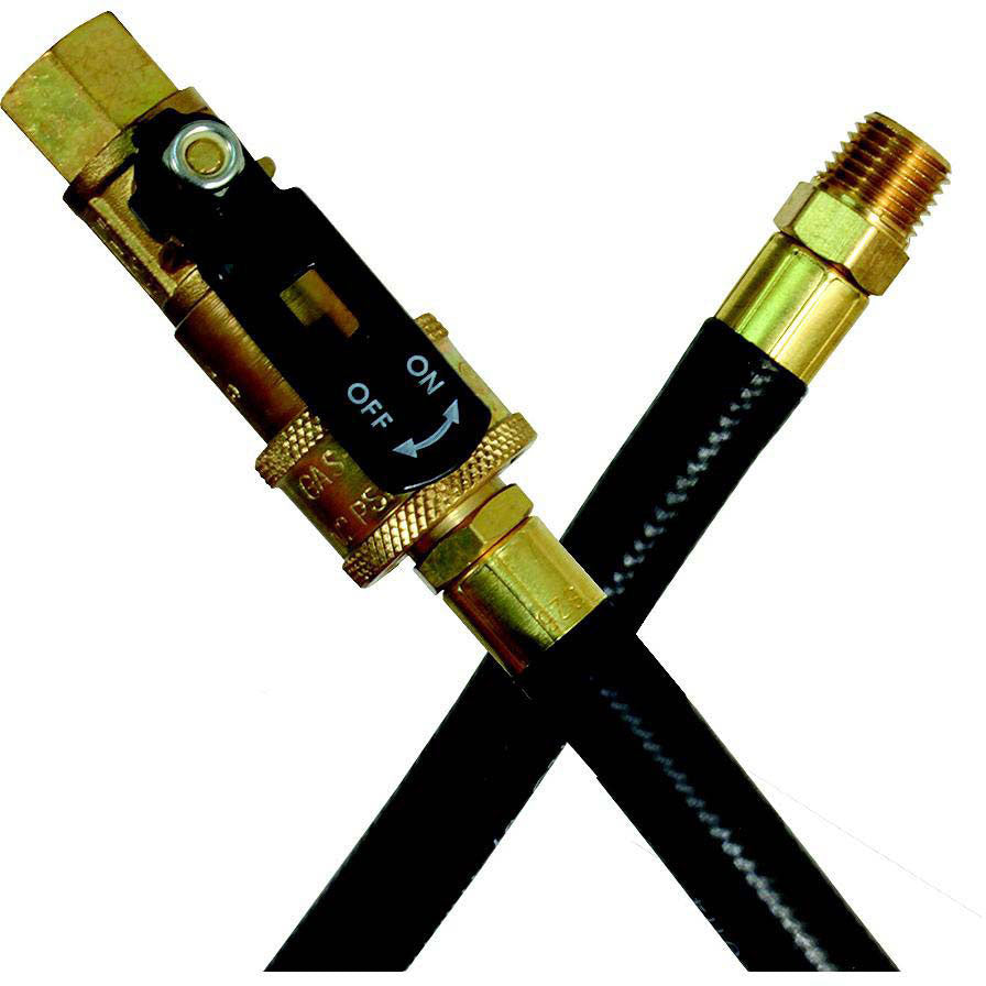 JR Products RV Rubber Appliance Hose with 1/4" Quick Disconnect Male & Quick Disconnect Coupler Ends