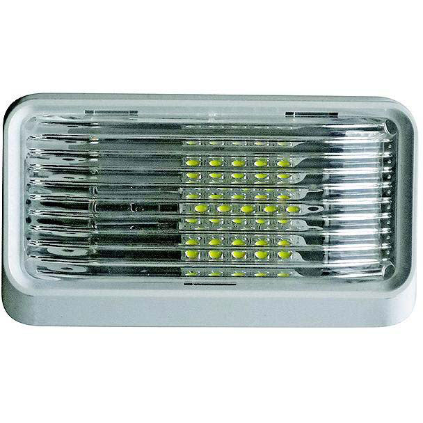 Valterra DG71254VP Incandescent Surface Mount Porchlight w/o Switch, Rectangular, White w/Clear Lens