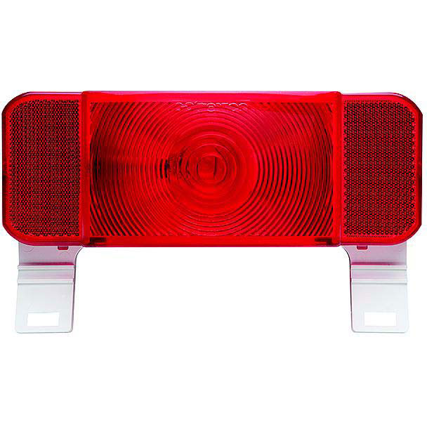 Optronics RVST61P Low Profile RV Combination Tail Light, White Driver Side w/license illuminator