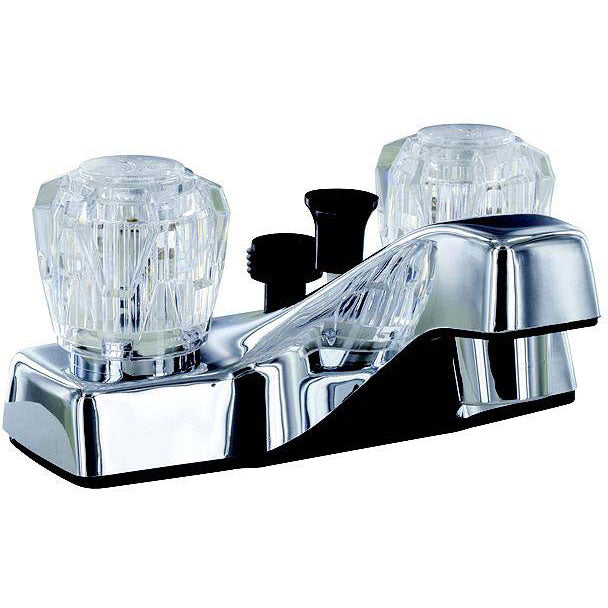 Valterra RV Bathroom Faucet - 4" Two-Handle Diverter With 2" Spout For Mobile Homes