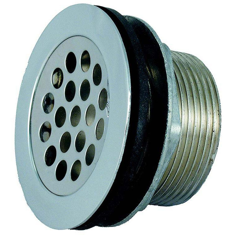 JR Products 9495-211-022 RV Shower Strainer with Grid, Locknut, Slipnut & Rubber & Plastic Washer