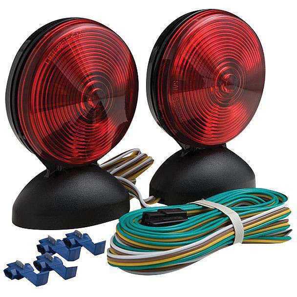 Optronics TL22RK Magnet Mount Towing Light Kit | Includes 20' Wishbone Style Wiring Harness