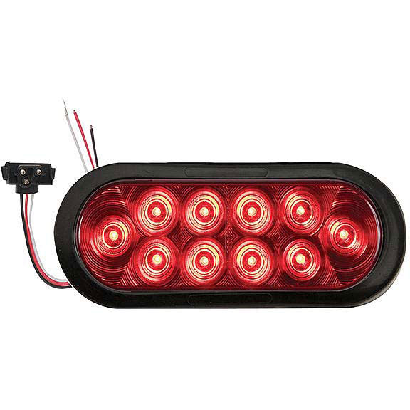 Optronics STL72RK Waterproof Stop & Turn LED Oval Tail Light Kit, Polycarbonate Lens & Housing
