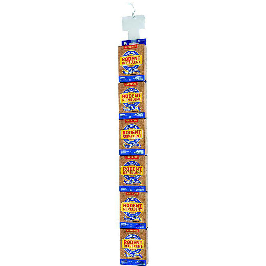 AP Products Fresh Cab™ Rodent Repellent Stick Strip Display Box, 2 Strips of 6 Pouches