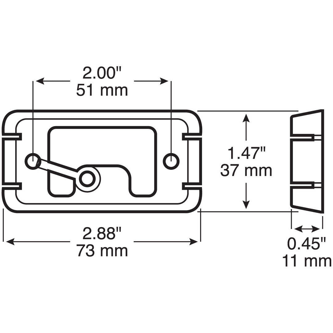 Anderson V203BKR LED Sealed Clearance/ Side Marker Light Assembly w/Chrome Bracket, Red
