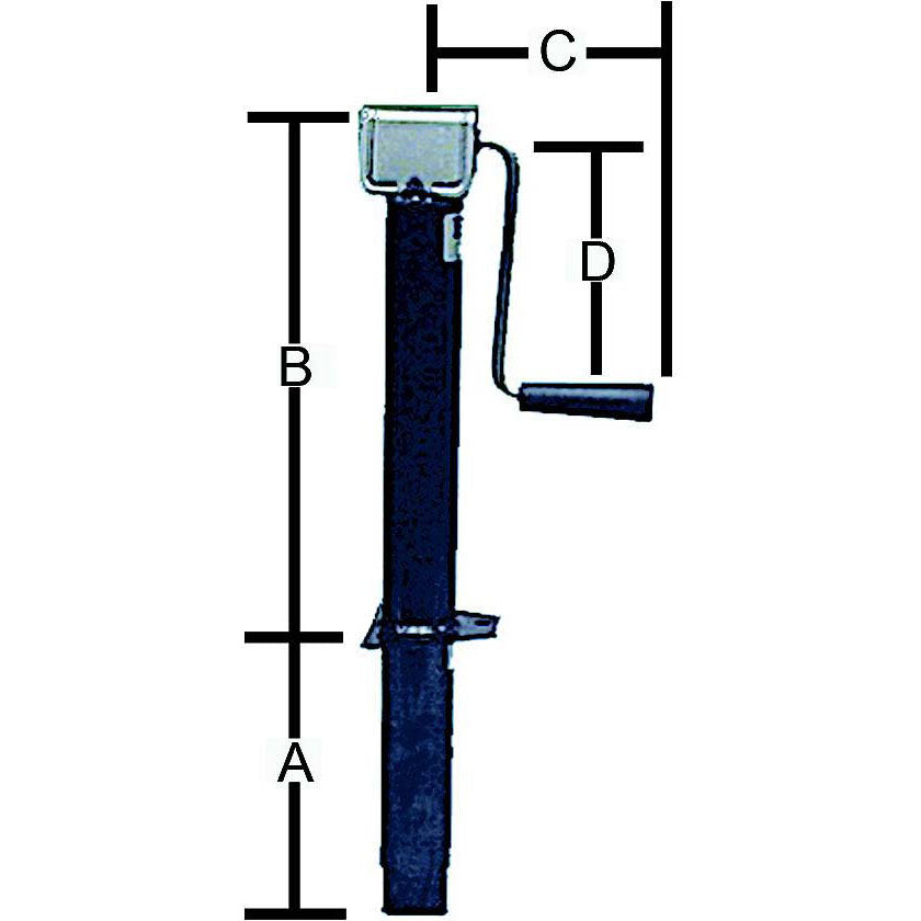 Bal Products 29025B Side Wind A-Frame 2,000 lb Capacity Tongue Jack for RV Trailers