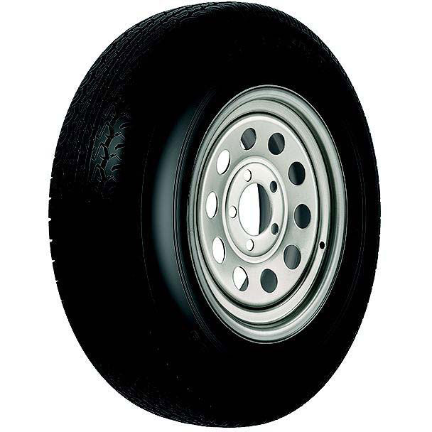 Loadstar Tire and Wheel (Rim) Assembly KR03, ST225/75R15 5 Hole C Ply, Silver, Modular