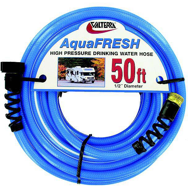 Valterra W019600 Blue AquaFresh High Pressure RV Drinking Water Hose, 5/8" x 50'