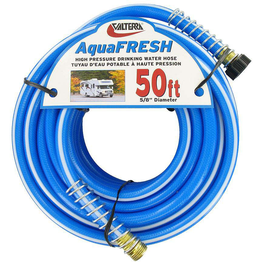Valterra W019600 Blue AquaFresh High Pressure RV Drinking Water Hose, 5/8" x 50'