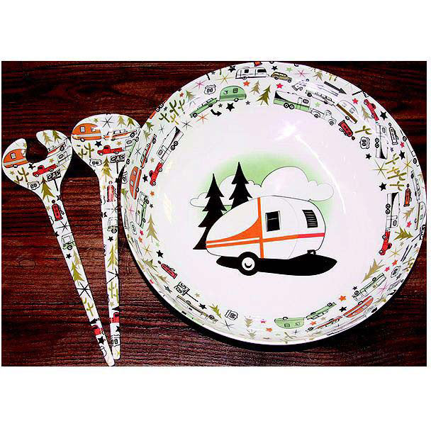 JR Products Camp Casual CC003 RV Camping Outdoor Dinnerware Serving Bowl & Servers