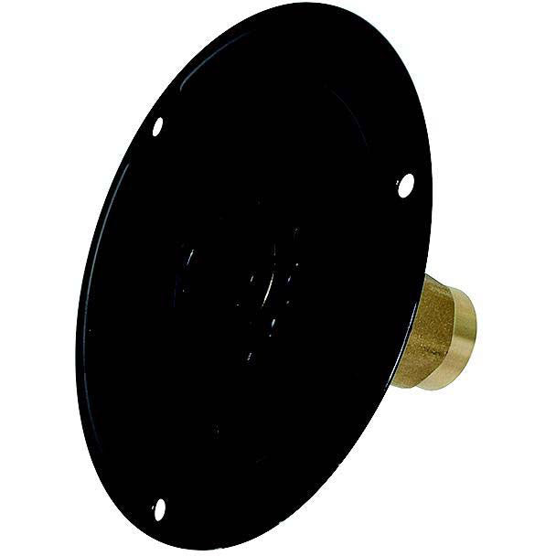 Valterra Brass Check Valve 1/2" FPT Recessed RV Water Inlet & Includes Tape, Male Nipple & Hardware, Black, Bulk