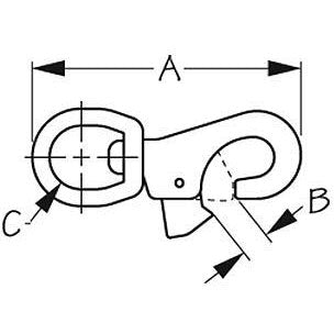SeaDog 1463331 Bull Nose Swivel Snap | Cast 316 Stainless Steel | 1" Diameter