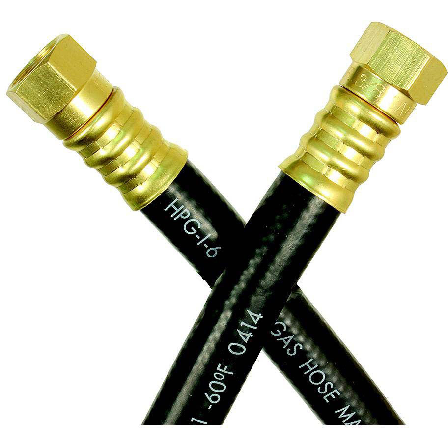 JR Products RV Rubber LP Supply Hose with (2) 3/8" Female Swivel SAE Ends