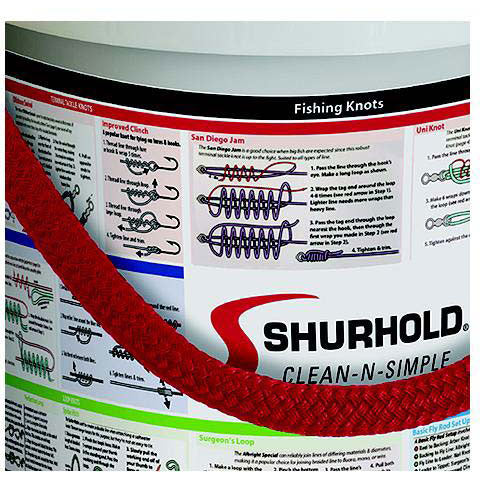 Shurhold 2451BFK Rope Handle Bucket, 5 Gal., White w/Fishing Knots Graphics