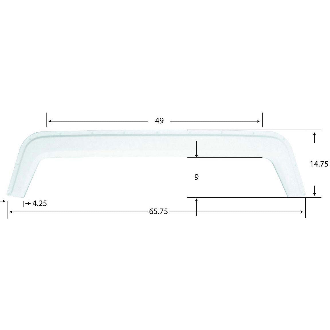 Icon Technologies 01539 Tandem Fleetwood FS740 White RV Fender Skirts