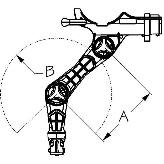SeaDog 3254251 Triple Threat Rod Holder - Track Mount w/ Extension, Black