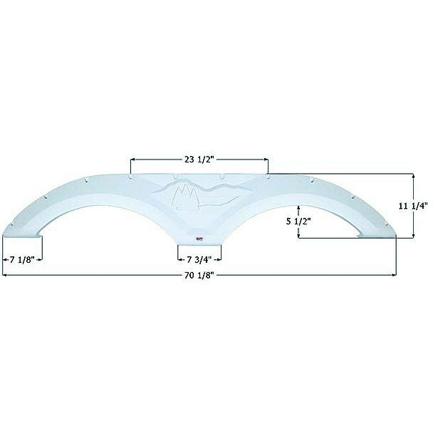 Icon 12072 Fender Skirts Tandem Forest River Fs2072, Polar White