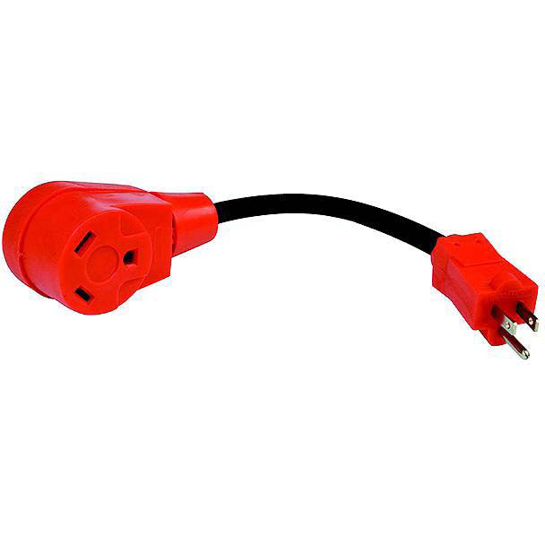 Valterra Mighty Cord 15AM-30AF Adapter Cord, 12", Carded