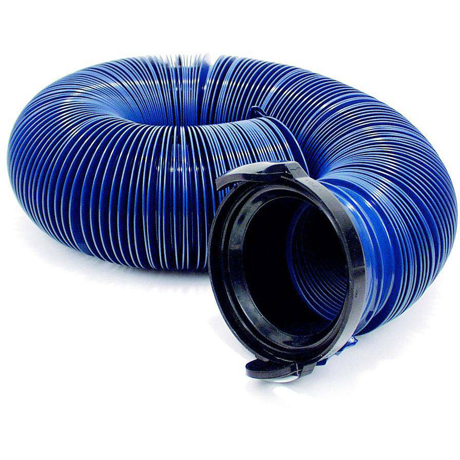 Valterra D04-0121 Blue Quick Drain 3" x 20' RV Sewer Hose & Adapter