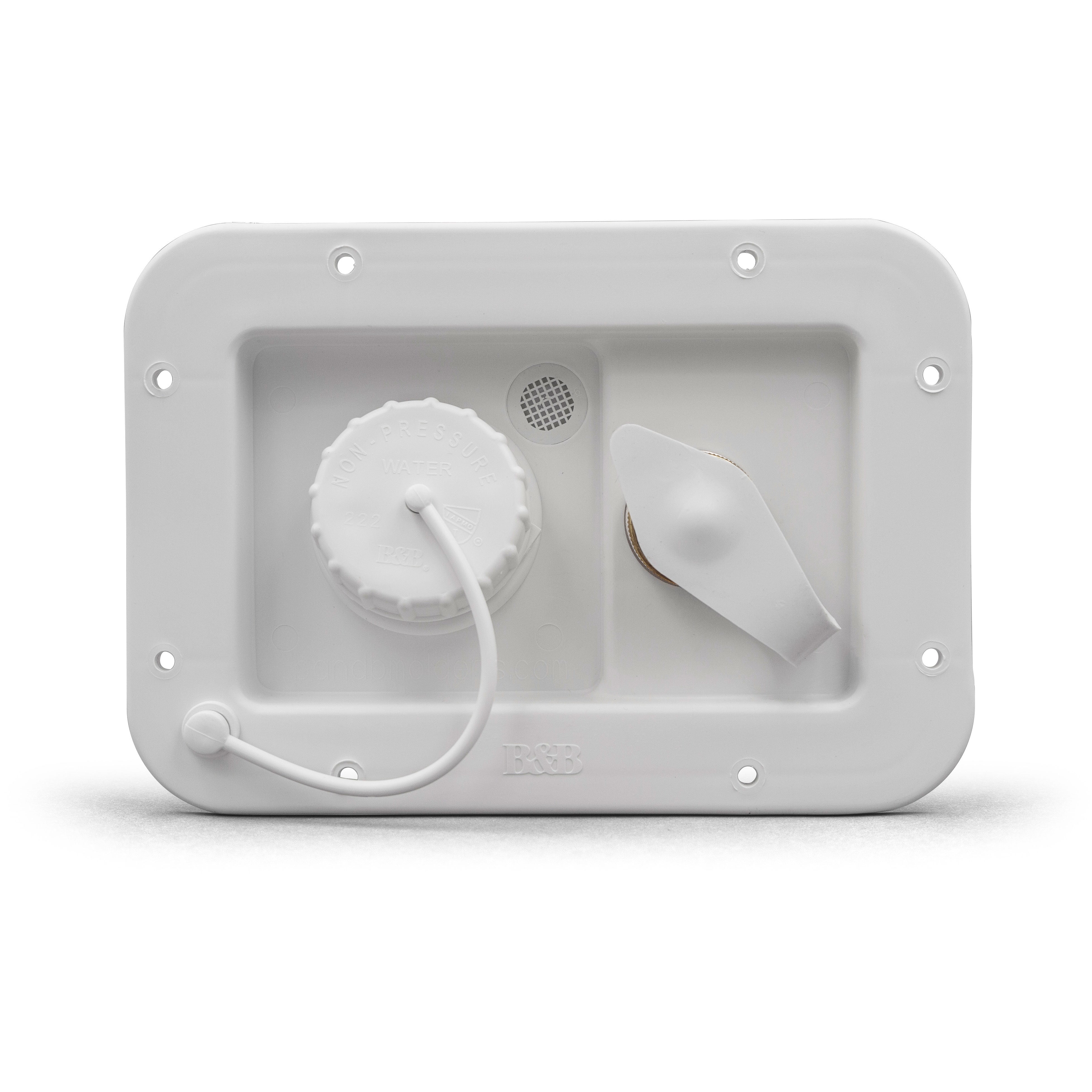 City/Gravity Dish, Brass Check Valve, Polar White