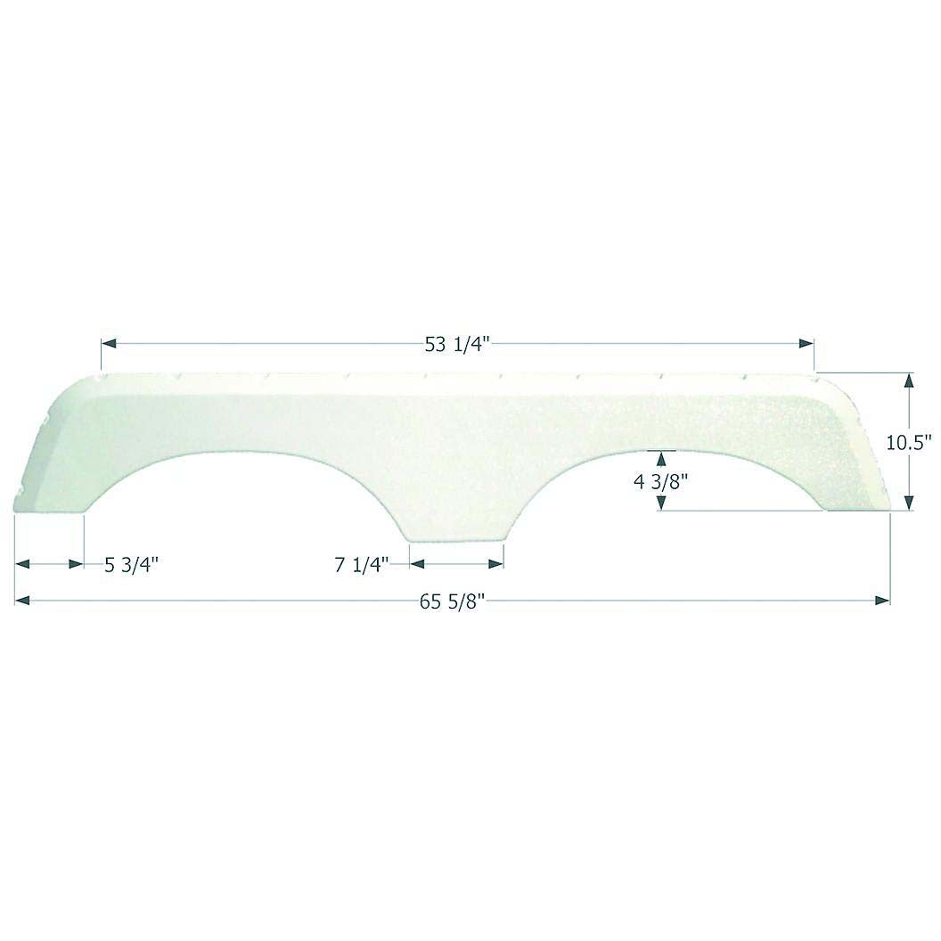 Icon Technologies 01424 Tandem Jayco FS700 White RV Fender Skirts