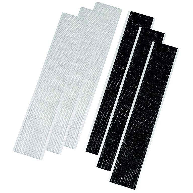 AP Products 006204 Hook & Loop Strips, 3 Black & 3 White per Pack