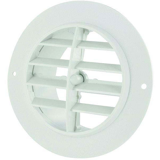 Valterra A103335VP 4" Heating & A/C Dampered Register, White