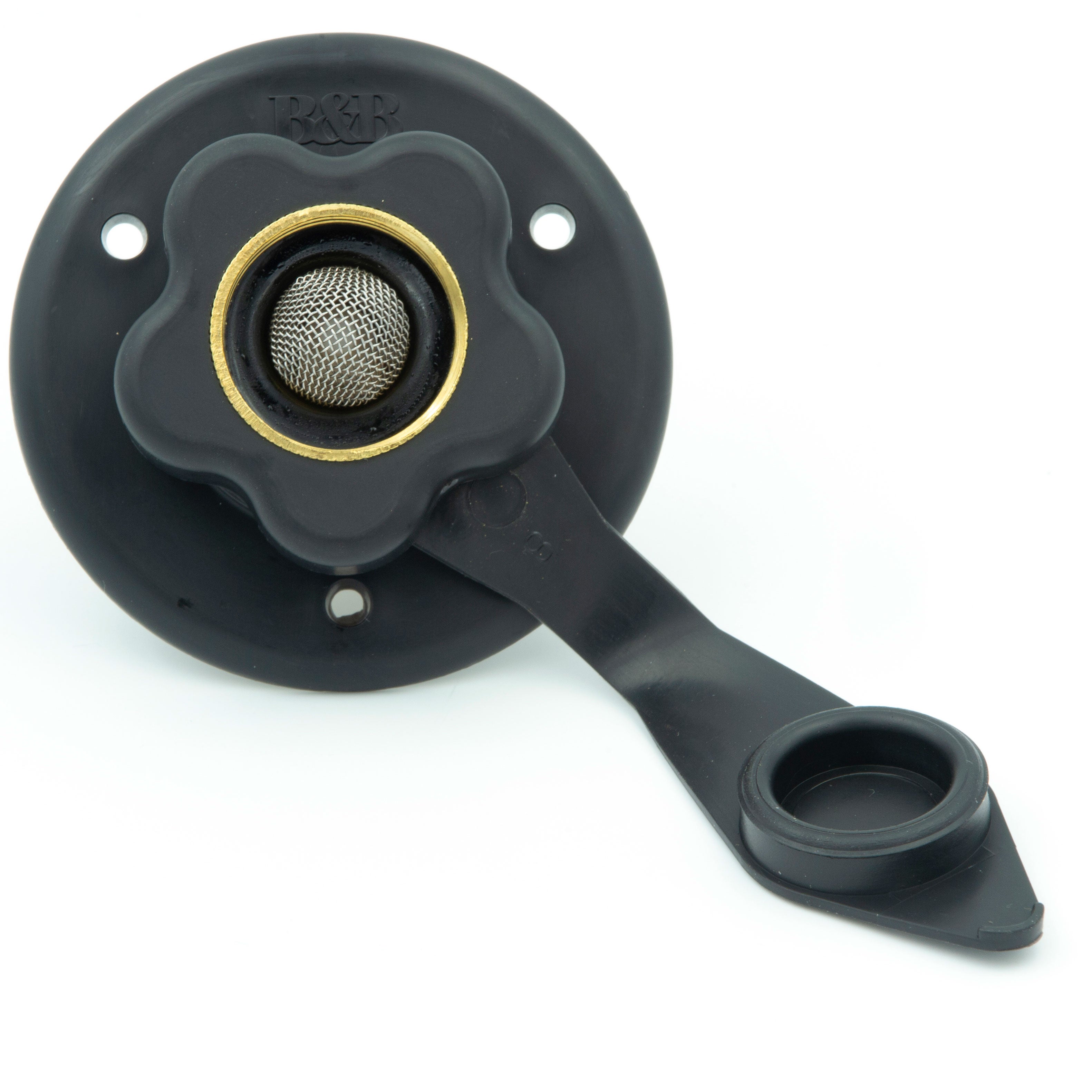 B&B Molders 94215 City Water Fill w/Brass Check Valve, Black