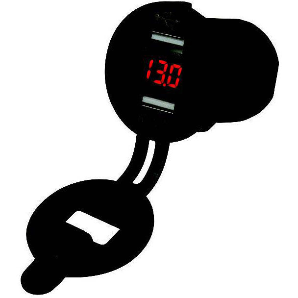 Seadog 4265171 Double USB Socket/Voltmeter w/Hidden Display