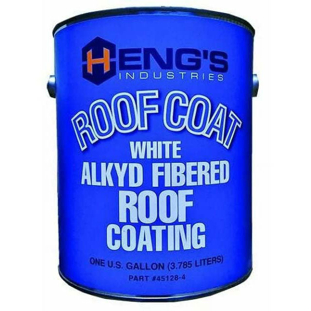 Heng's 43032 Alkyd Fibered Roof Coating, White, Gal., 4/case