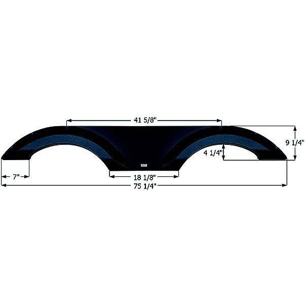 Icon 14011 Fender Skirts Tandem Jayco FS4011, Black