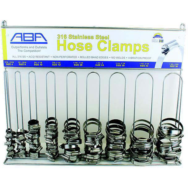 Scandvik 24401 ABA Hose Clamp Counter Top Display Rack