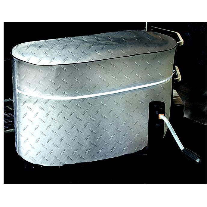 ADCO Double Vinyl Propane Tank Cover, Diamond Plated