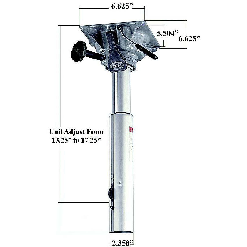 Springfield Plug-In 2-3/8" Power-Rise Air-Ride Package 12-1/2" to 16-1/4" With Non-Locking Track-Lock Swivel