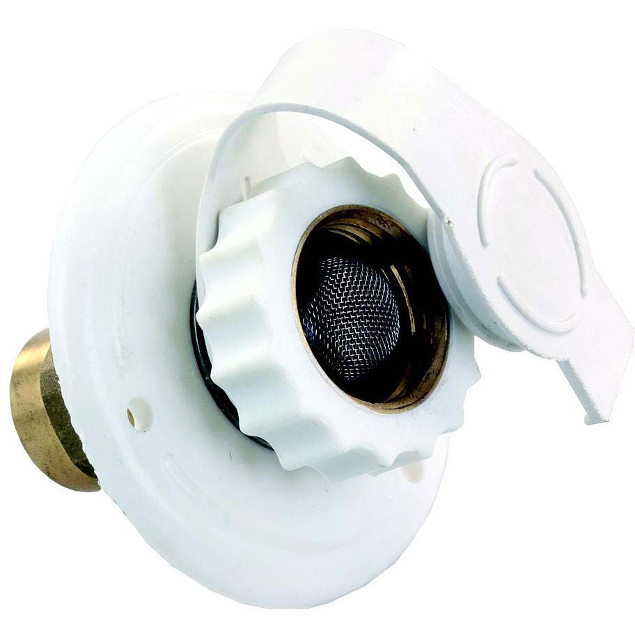 JR Products 62135 White Plastic RV City Water Flange