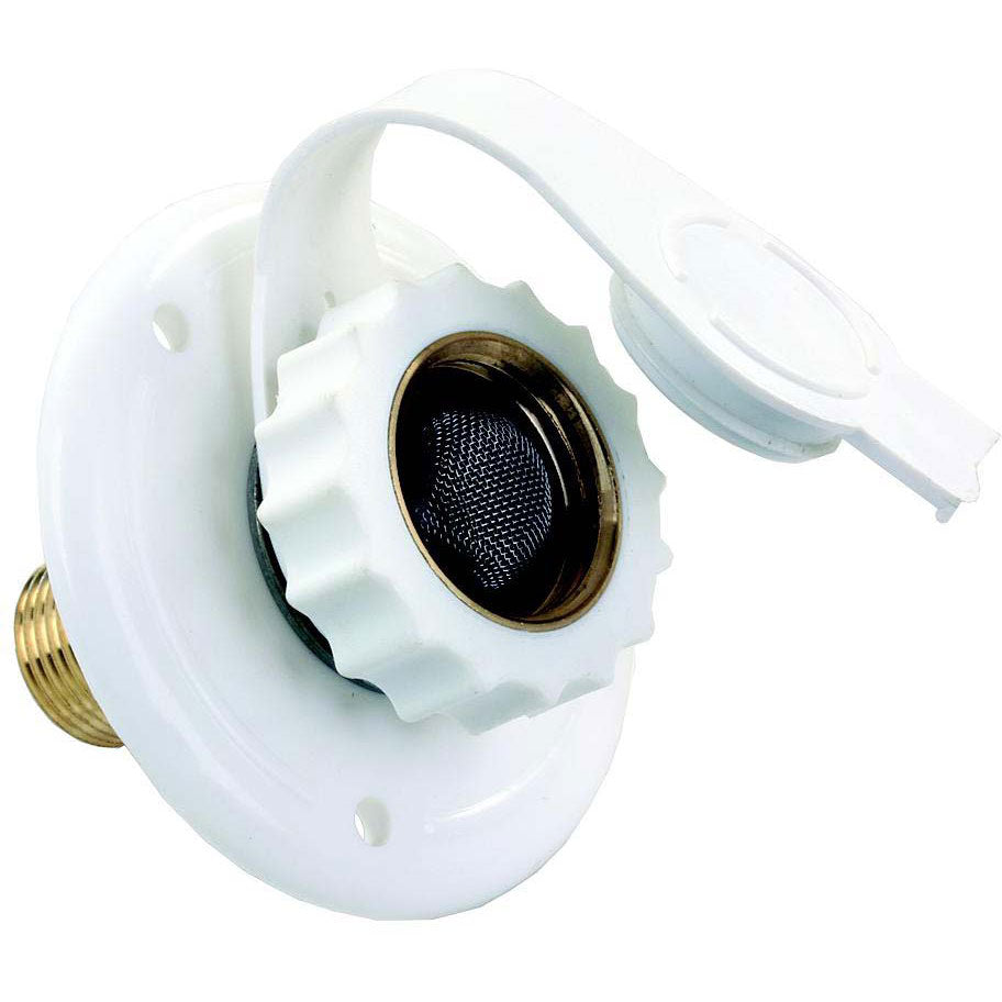 JR Products 62145 White Plastic RV City Water Flange