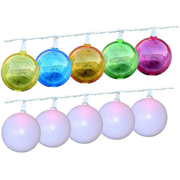 Prime White Patio Globe Lights, 20 Light String, 110V