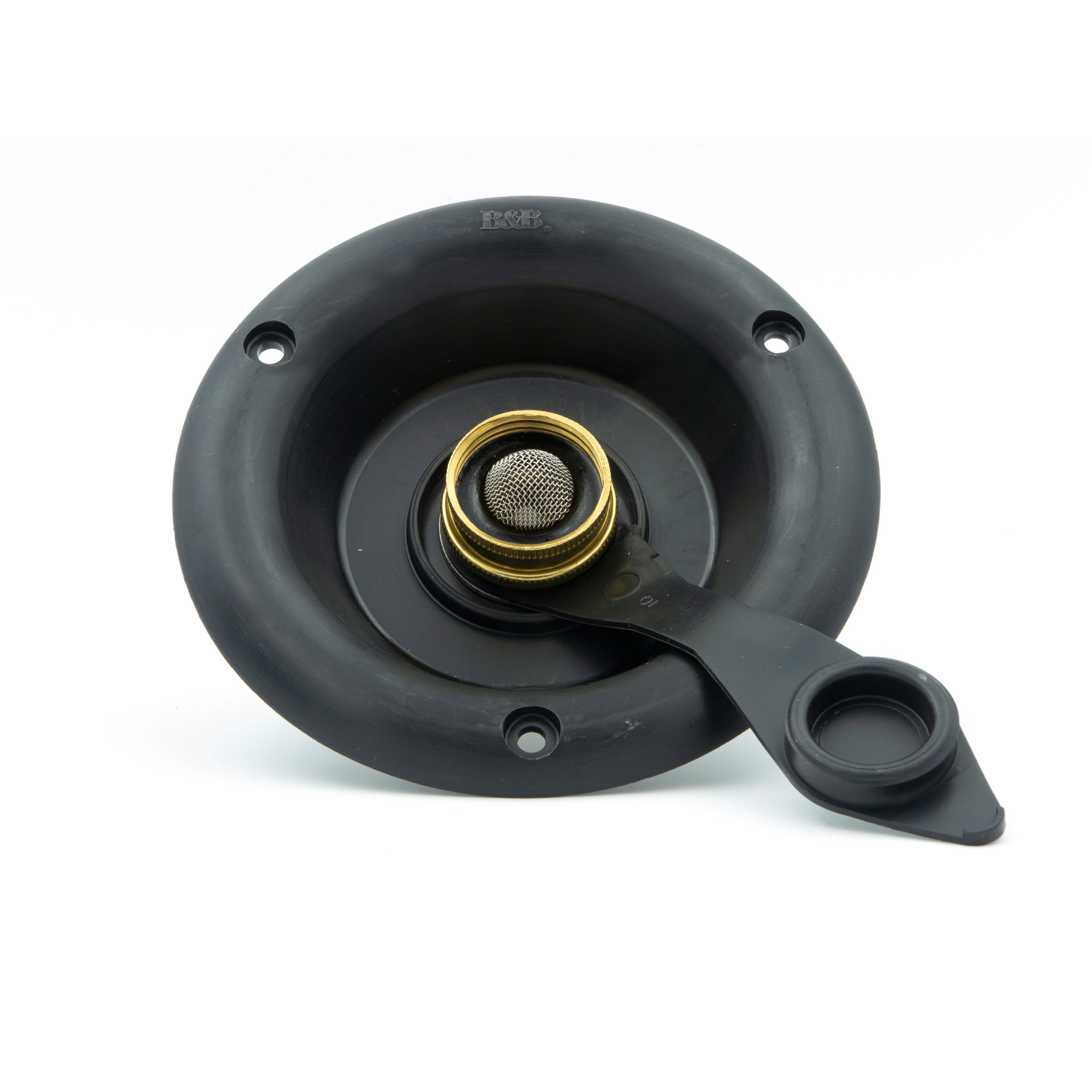865-94219 City Water Dish w/Brass Check Valve, Black