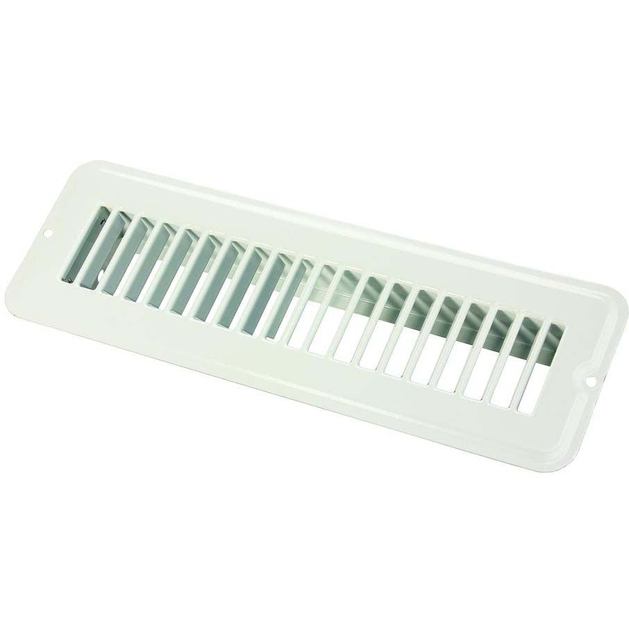 JR Products Metal Floor Registers, White Undampered