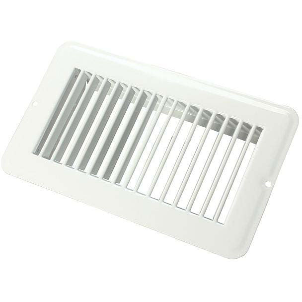 JR Products Metal Floor Registers, White Undampered
