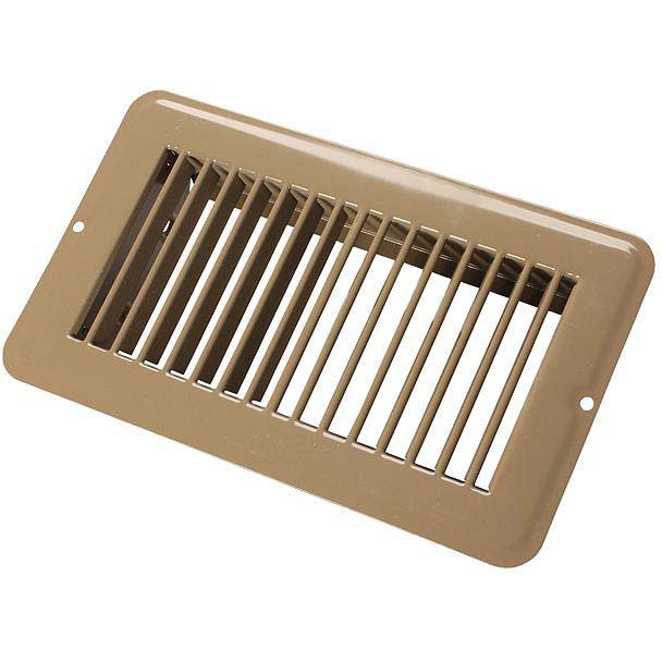 JR Products Metal Floor Registers, Brown Undampered