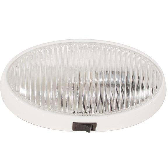 Optronics Oval Porch/ Utility Lights, White w/Switch