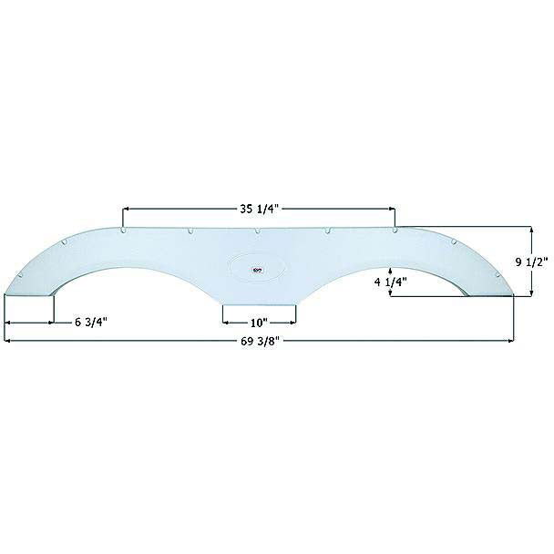 Icon 01776 Fender Skirts Tandem FS17710, Black