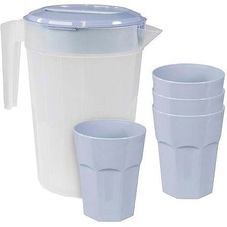 Camp Casual CC013BB Pitcher & Tumbler Set, Boho Blue