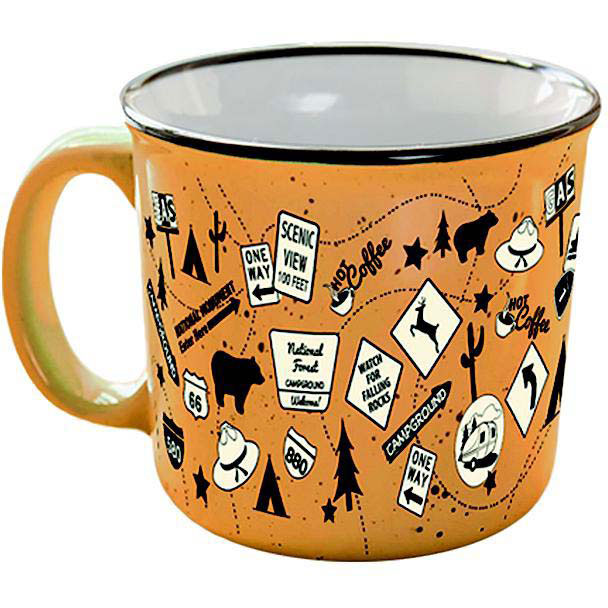 JR Products Camp Casual CC004T Mug, Tangerine Trip