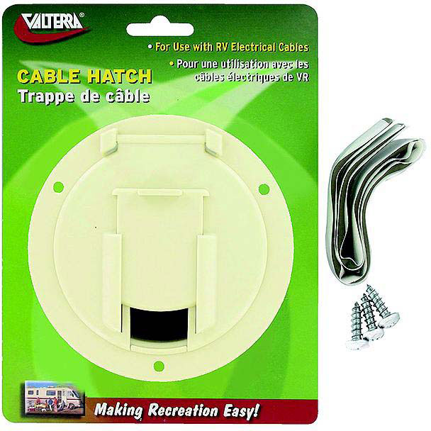 Valterra Cable Hatch, Medium Round, Colonial White