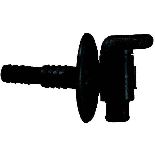 JR Products 0462415 Dual Barbed Drain Cock, Black