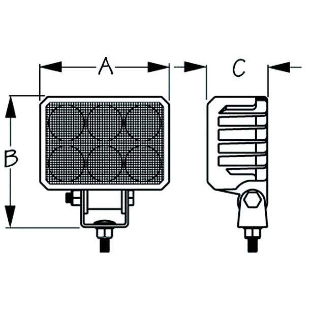 Seadog 4053353 LED Rectangular Flood Light, 9-36V