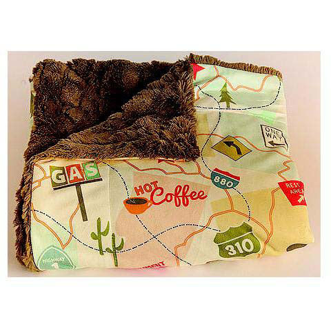 JR Products Camp Casual CC005TM Throw, Travel Map